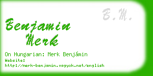 benjamin merk business card