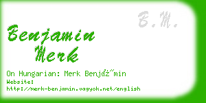 benjamin merk business card